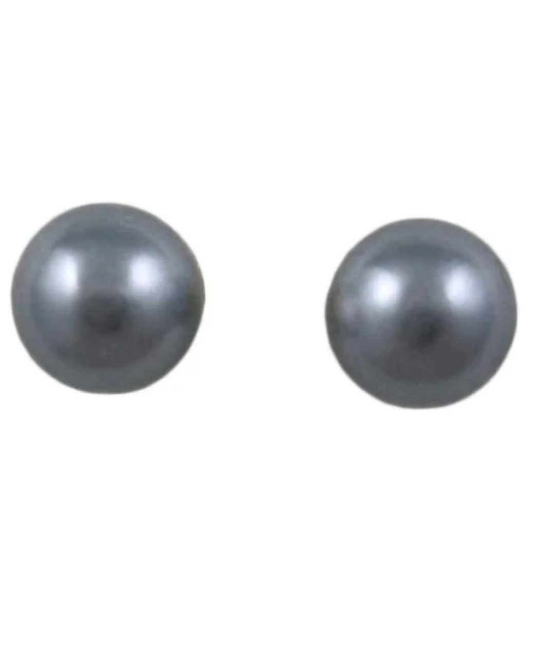 Pewter Color Pearl Studs