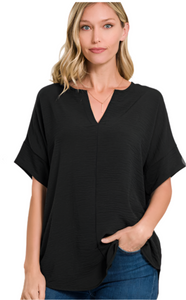 Classic Style Top: Black