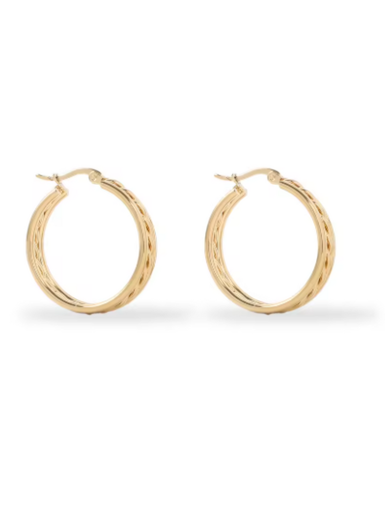 Gold Rope Hoops