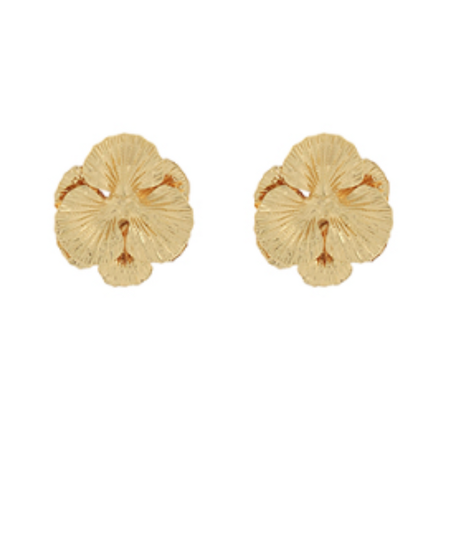 Gold Dip Flower Studs