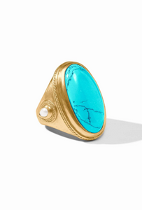 JV Cannes Turquoise Ring: Sz 7