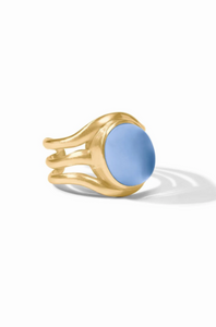 JV Wave Stone Ring: Chalcedony