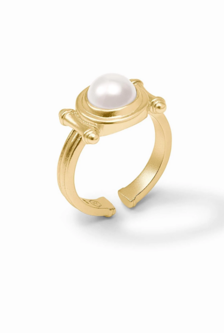 JV Bamboo Stone Ring: Pearl