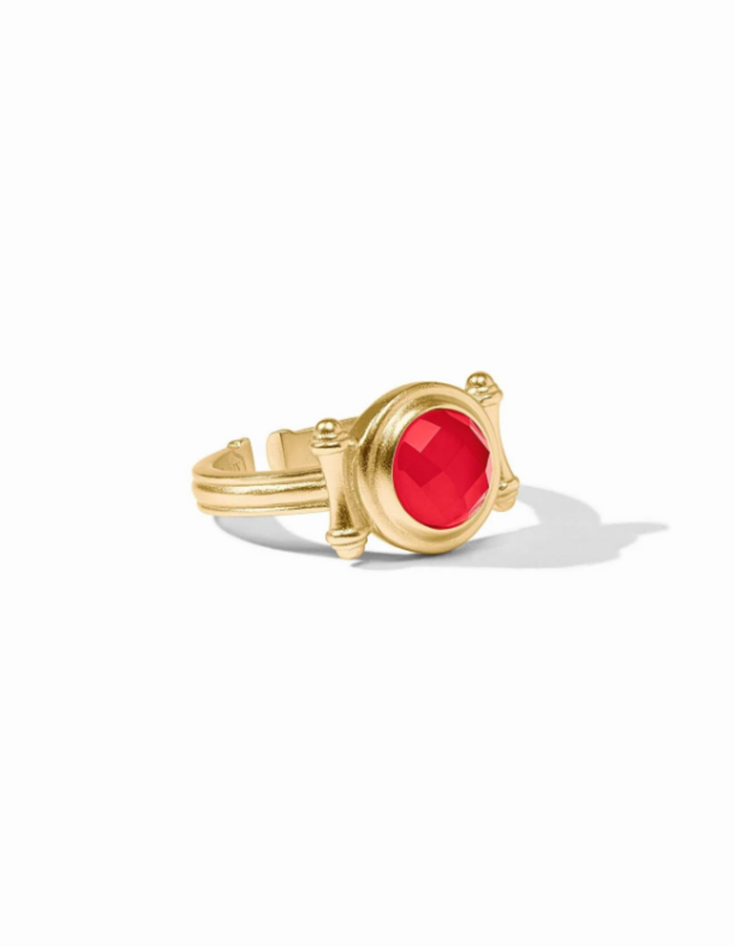JV Bamboo Stone Ring: Strawberry