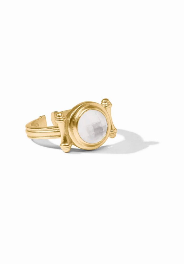 JV Bamboo Stone Ring: Clear