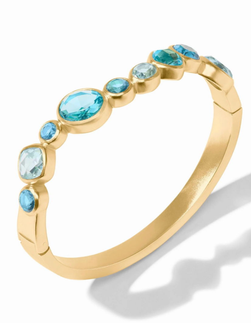 JV Kaleidoscope Hinge Bangle: Blue
