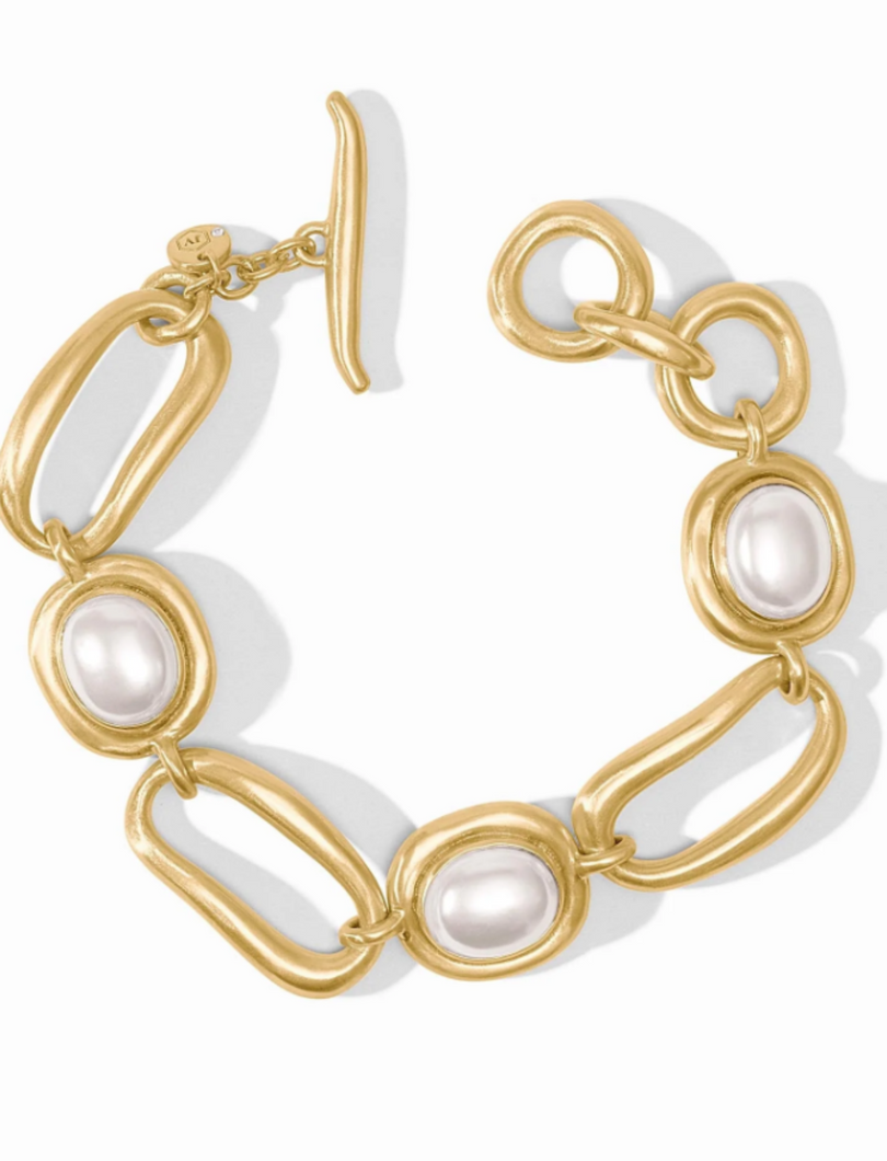 JV Wave Stone Bracelet: Pearl