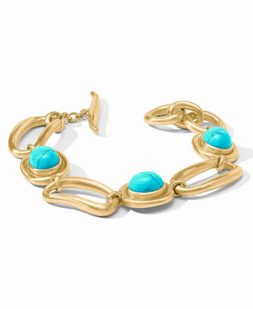 JV Wave Stone Bracelet: Turquoise