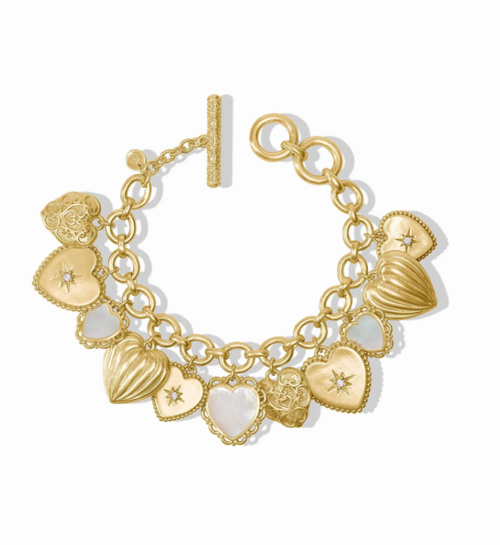 JV Heart Charm Bracelet
