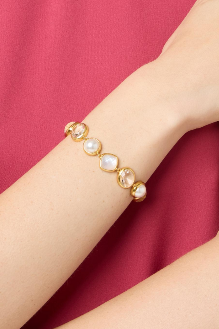 JV kaleidoscope Tennis Bracelet: Clear