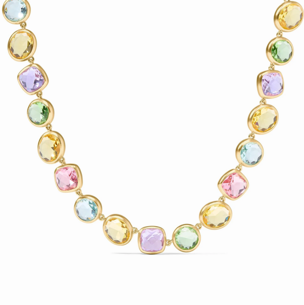 JV Kaleidoscope Tennis Necklace: Multi