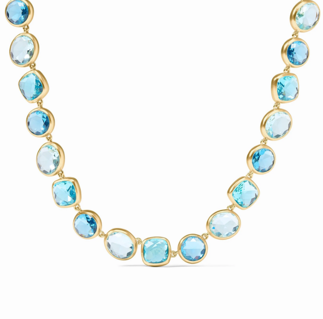 JV Kaleidoscope Tennis Necklace: Blue