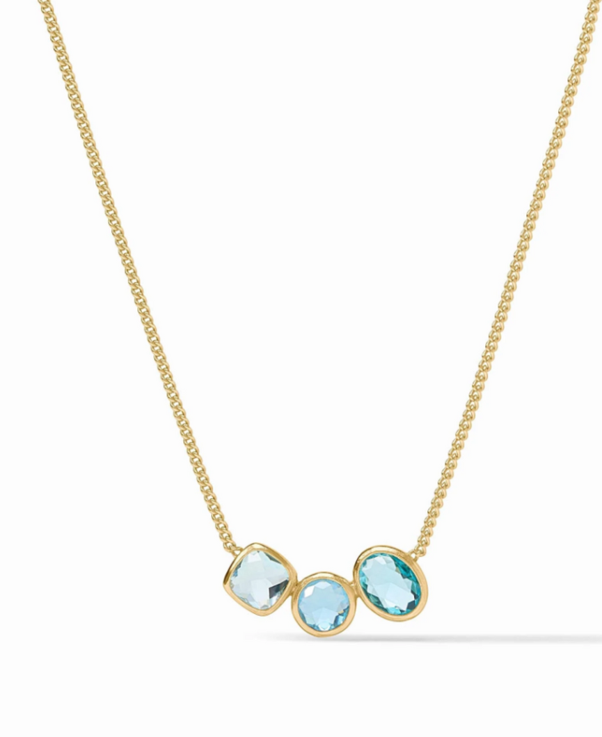JV Kaleidoscope Delicate Necklace: Blue