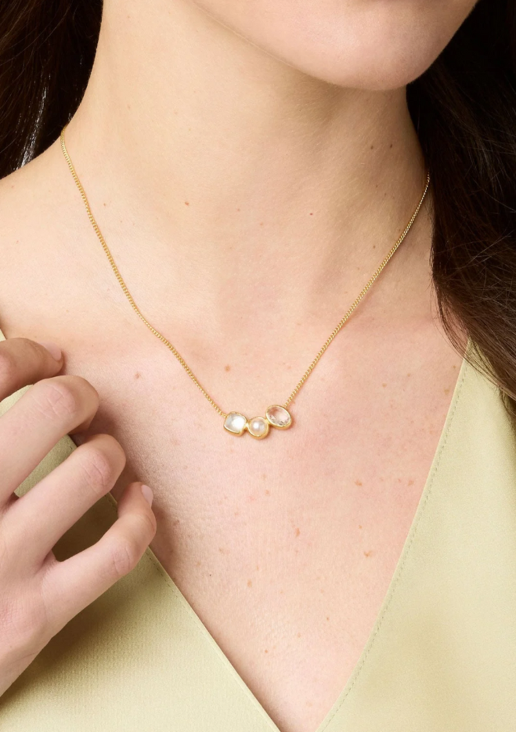 JV Kaleidoscope Delicate Necklace: Clear