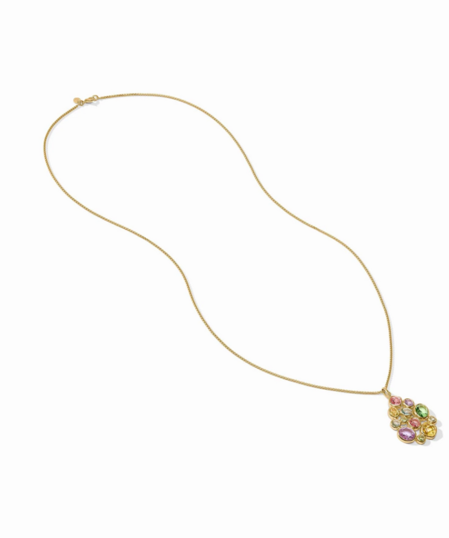 JV Kaleidoscope Statement Pendant Necklace: Multi