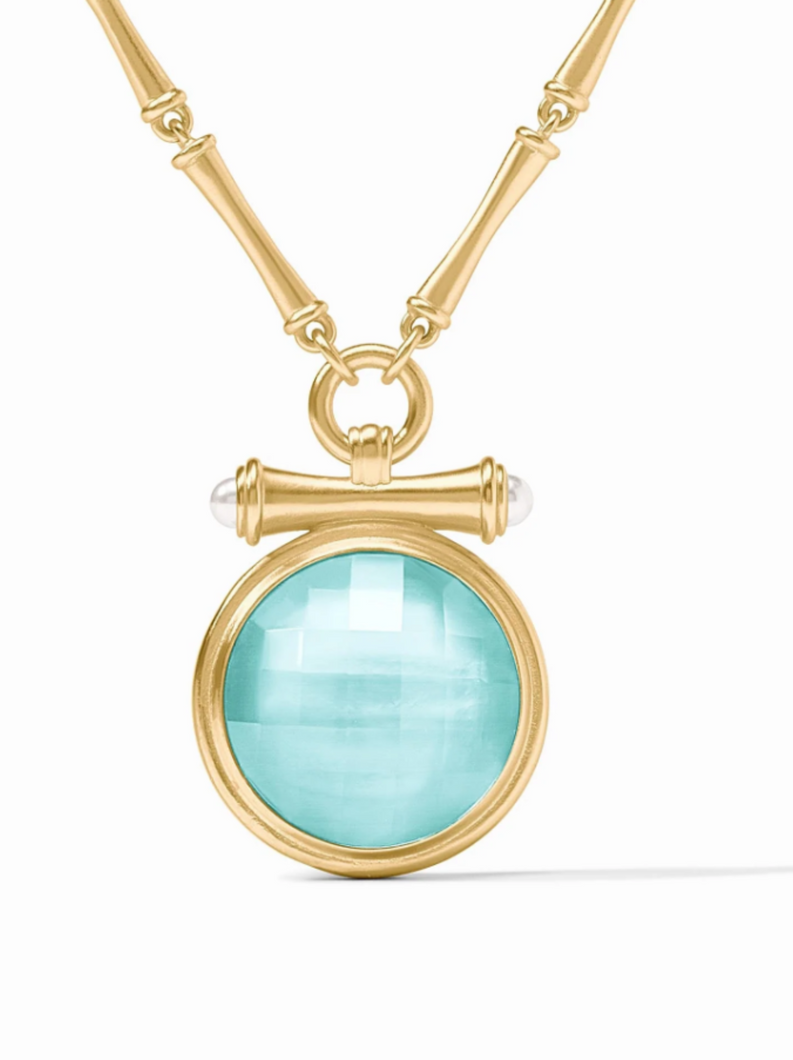 JV Bamboo Statement Necklace: Bahamian
