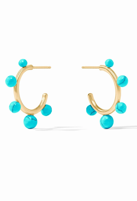 Hydra Stone L Hoops: Turq.