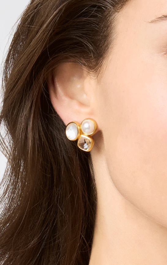 JV Kaleidoscope Statement Stud: Clear
