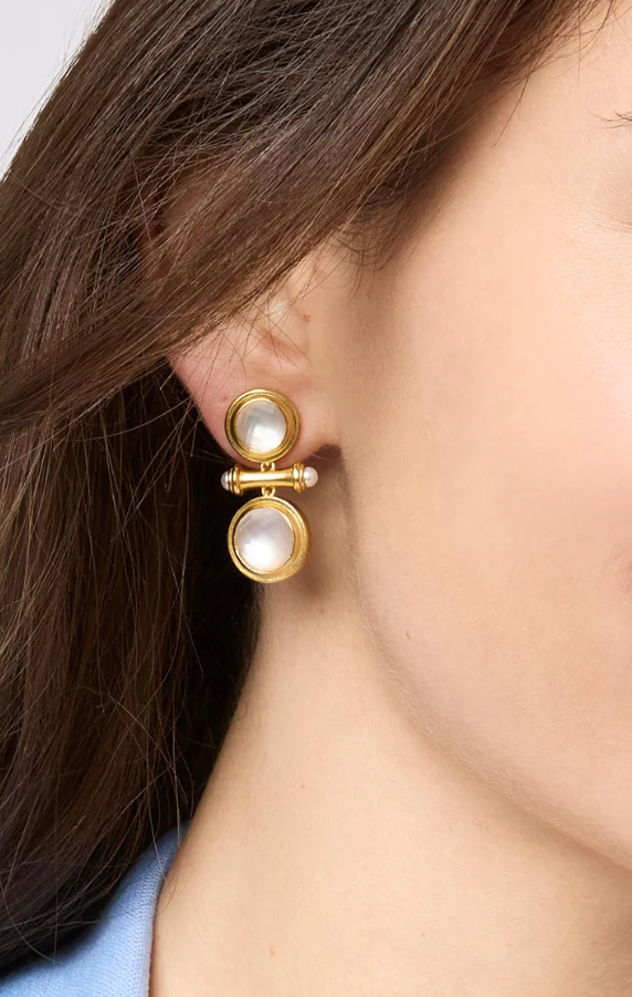 JV Bamboo Midi Earrings: Clear