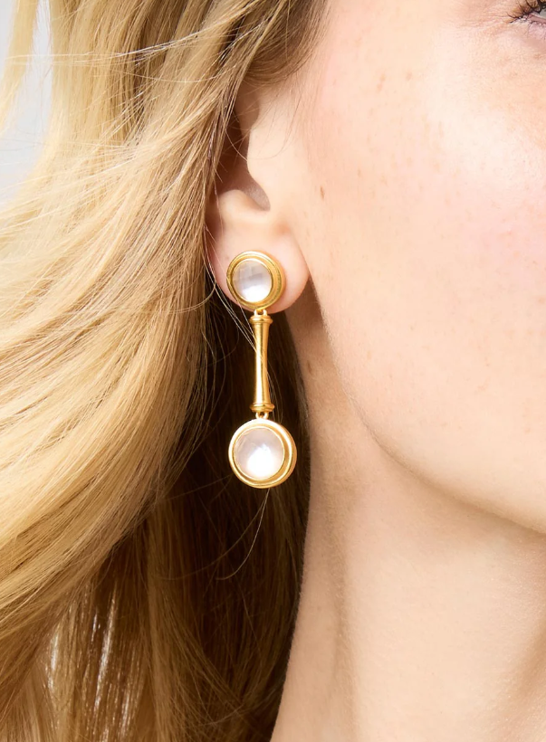 JV Bamboo Statement Earrings: Clear