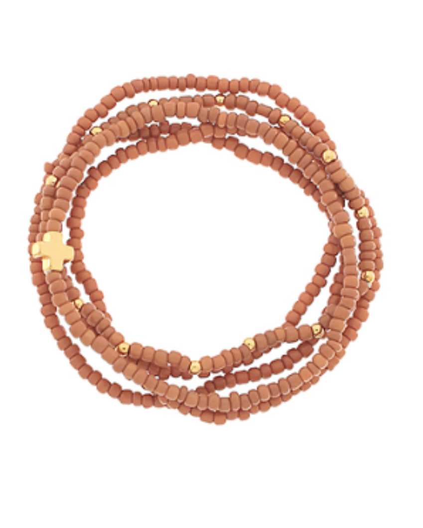 Mocha Cross Bead Set