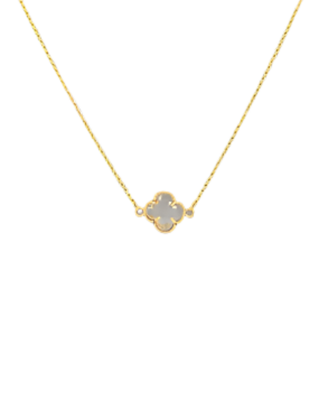 Clear Clover Necklace