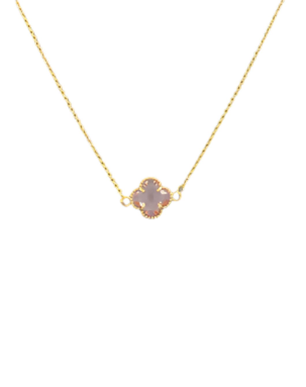 Pink Clover Necklace