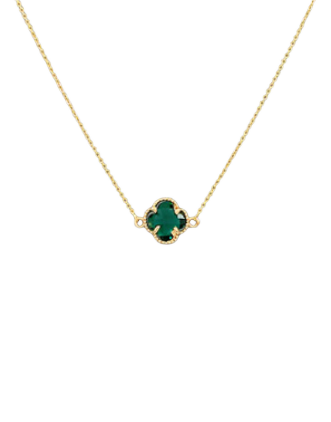 Emerald Cover Necklace