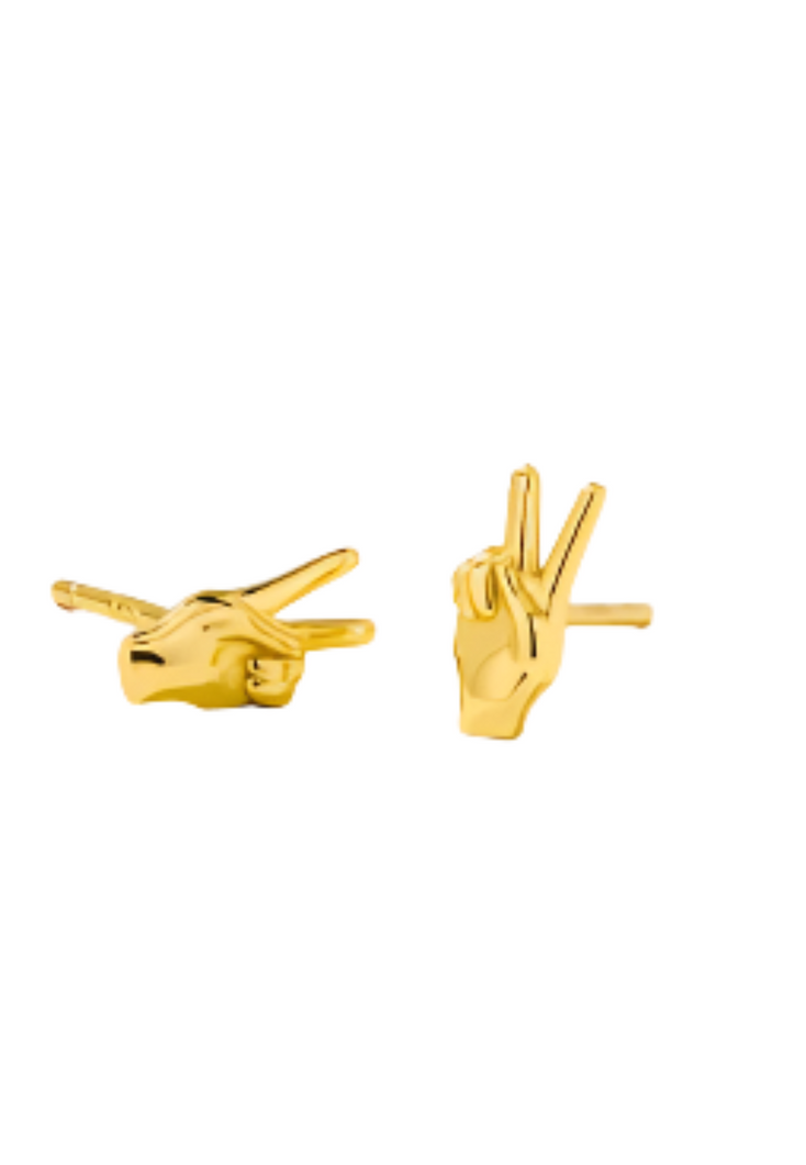 Peace Finger Studs