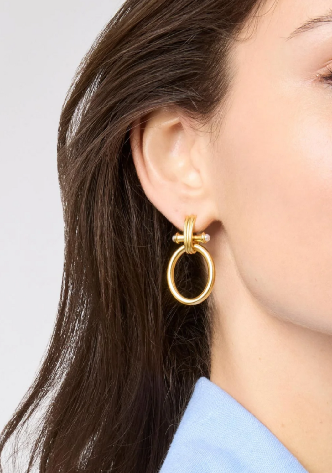 JV Bamboo Door Knocker Earrings