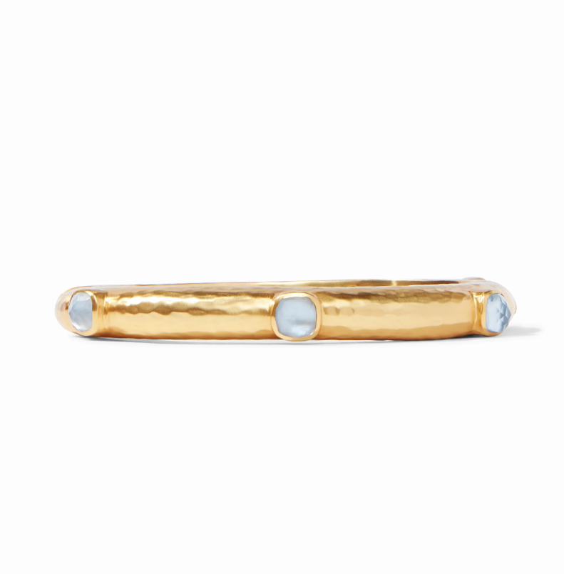 JV Catalina Hinge Bangle: Chalcedony
