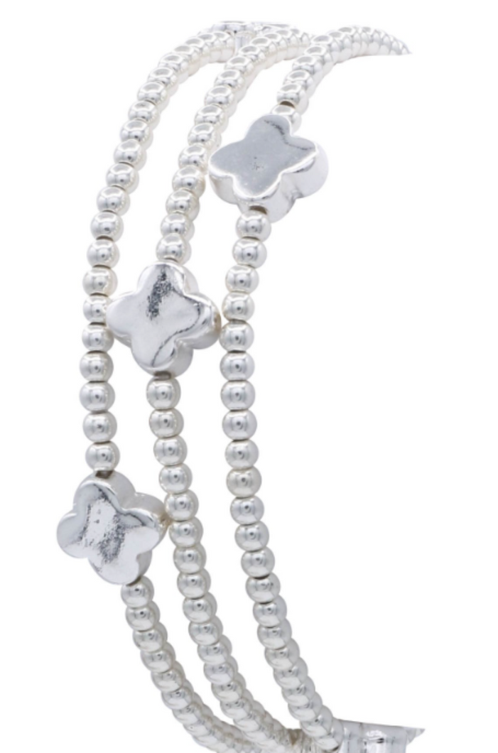 Triple Clover Set: Silver