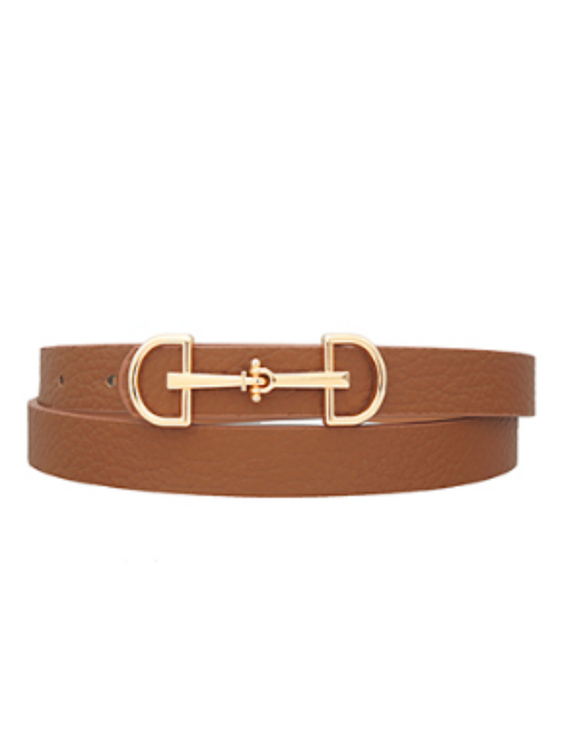 Bit Buckle Belt: Brown