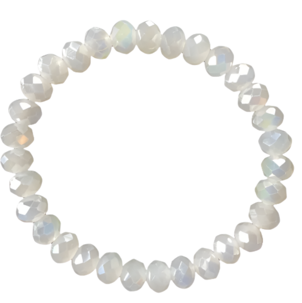 Stack Bracelet: Milk Glass