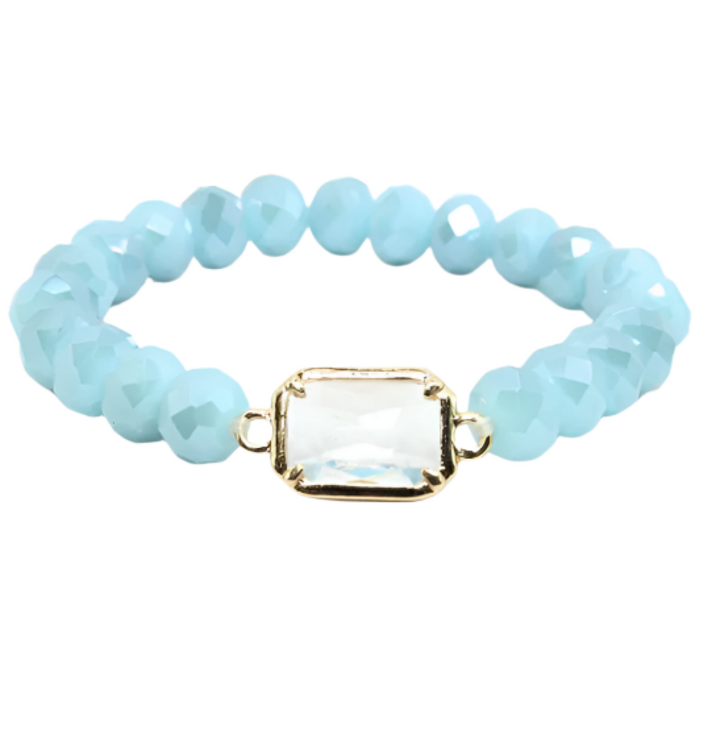 Stack Glass Bracelet: Teal