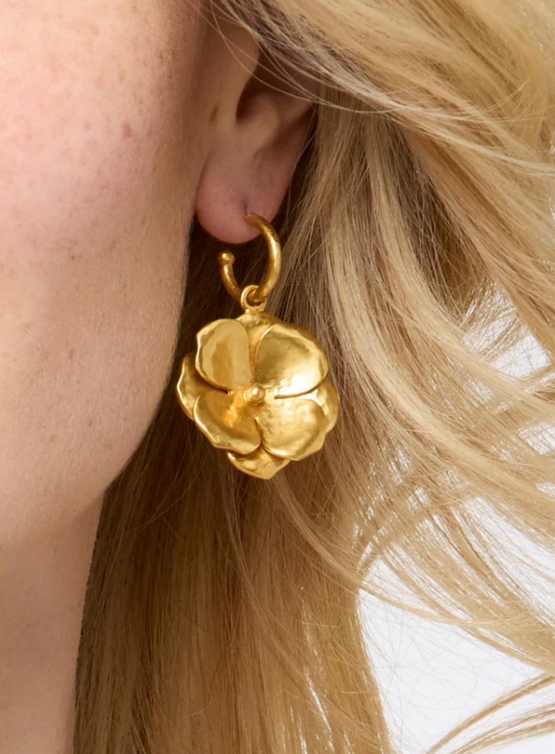 JV Bloom Hoop & Charm Earrings