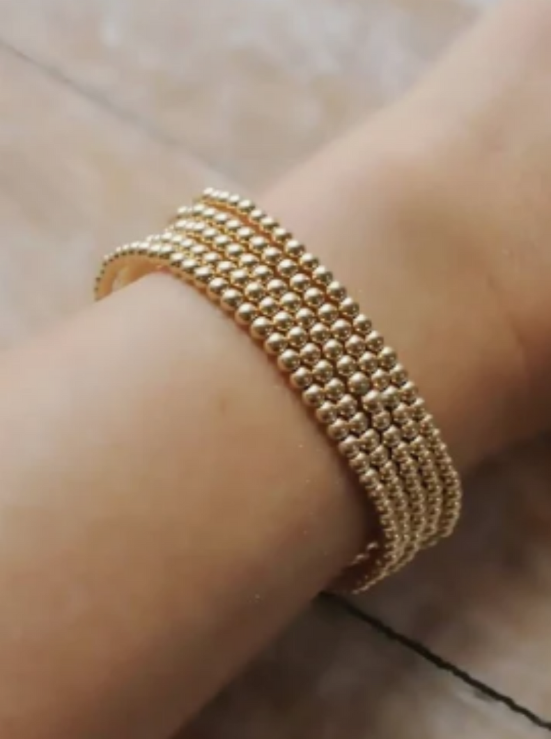 5 Gold Bead Stack