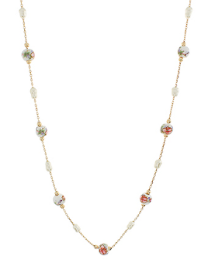 Pink Ceramic Necklace