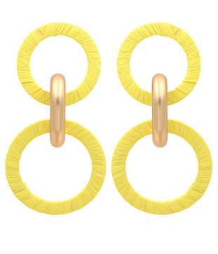 Yellow Link Earrings