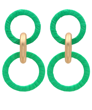 Green Link Earrings