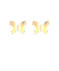Glass Butterfly Studs