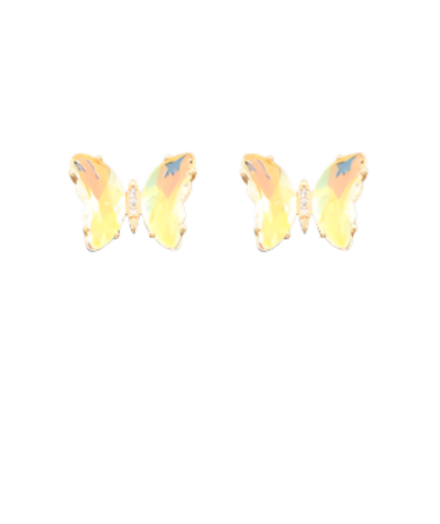 Glass Butterfly Studs