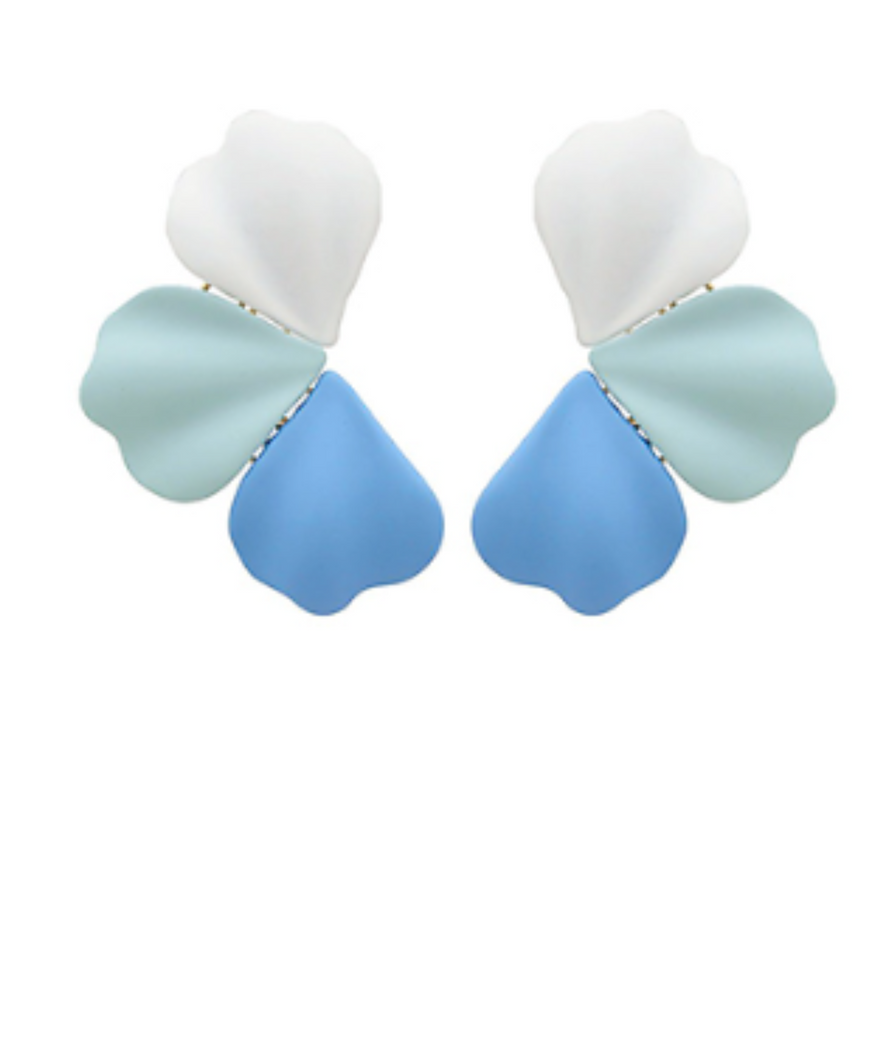 Blue Petal Earrings