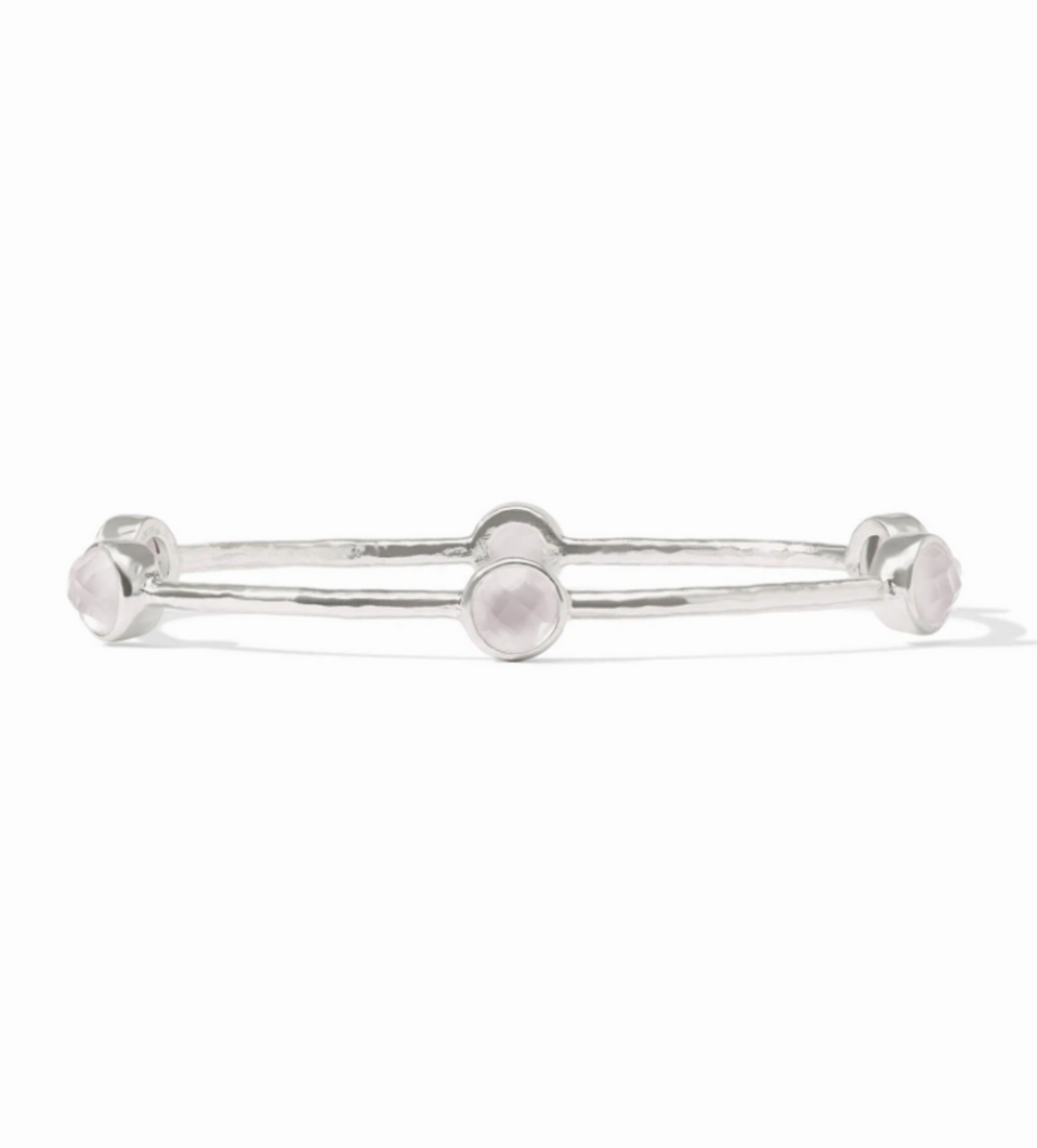 JV Silver Milano Luxe Clear Bangle: Small