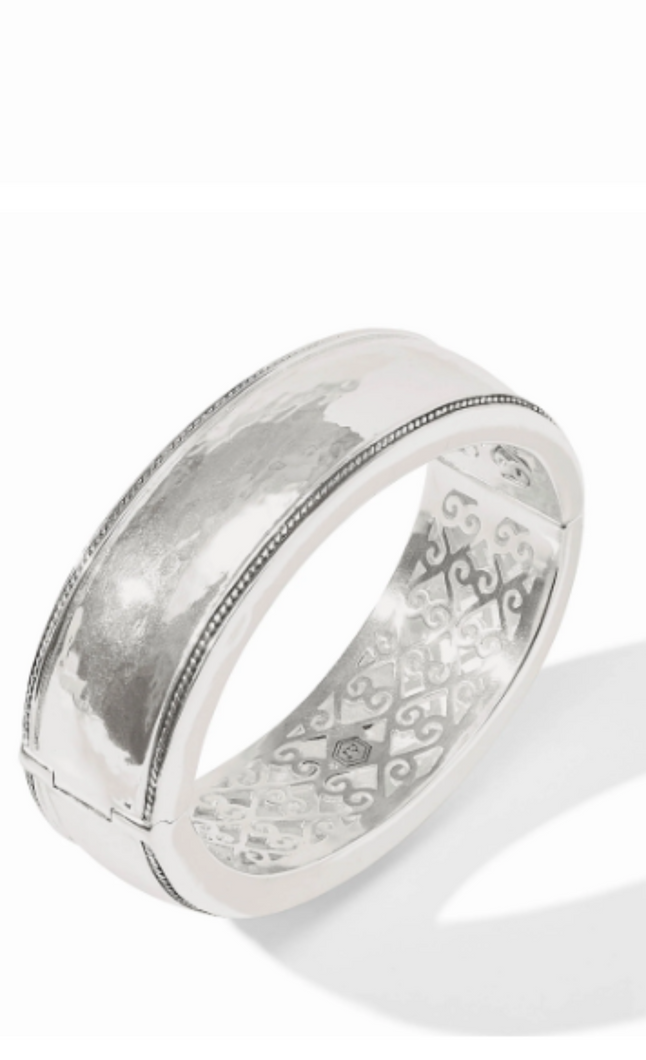 JV Silver Cannes Statement Hinge Bangle