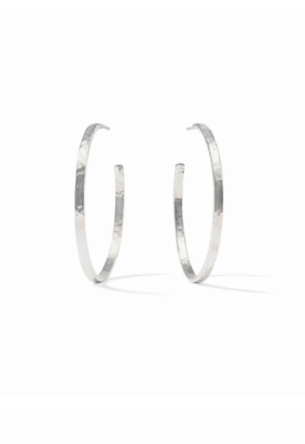 JV Silver Crescent Hoops: Large