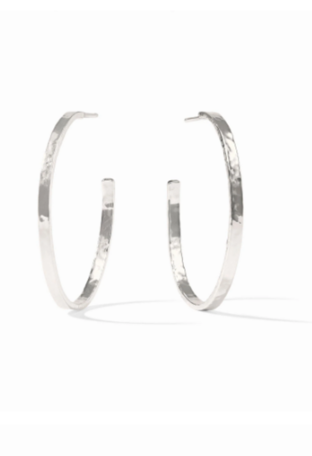 JV Silver Crescent Hoops: XL