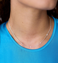Load image into Gallery viewer, JV Silver Celeste Delicate Station Necklace
