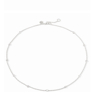 JV Silver Celeste Delicate Station Necklace