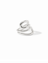 Load image into Gallery viewer, JV Silver Wave Wrap Ring